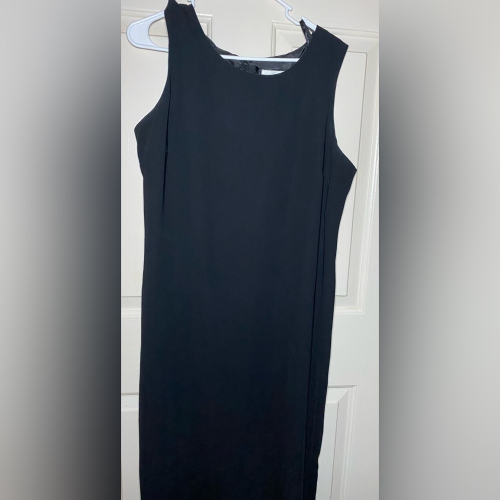 Koret Dress Petite 16P Black Sleeveless Formal Shift‎ Style